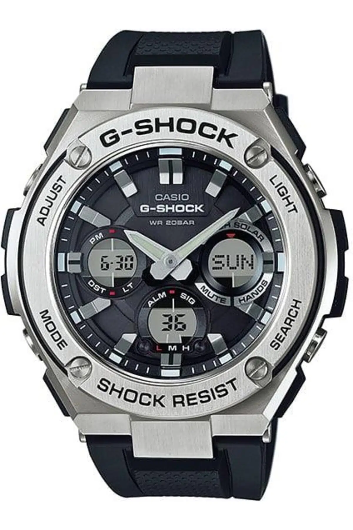 CASIO G-Shock GST-S110-1ADR Güneş Enerjili 20 ATM Su Geçirmez Yeni Analog Dijital Erkek Kol Saati