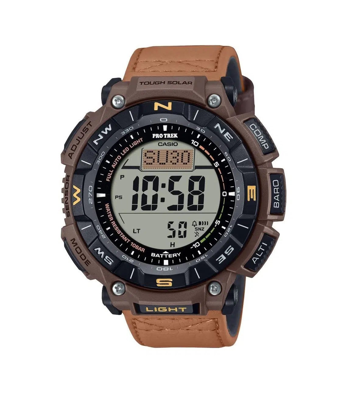 Casio Pro-trek Prg-340l-5dr Erkek Kol Saati Kahverengi 