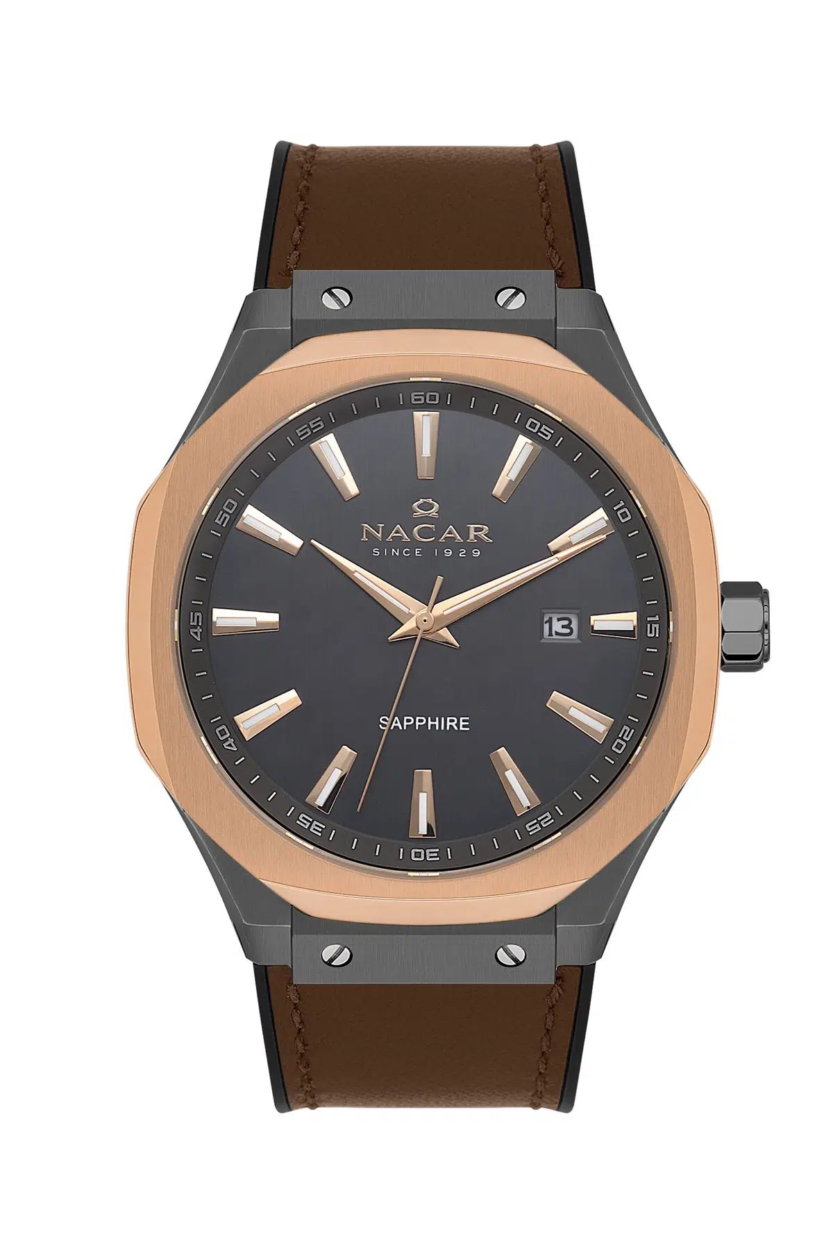 Nacar SAFİR CAM KAHVERENGİ ERKEK KOL SAATİ NC34-29B684-EGL2