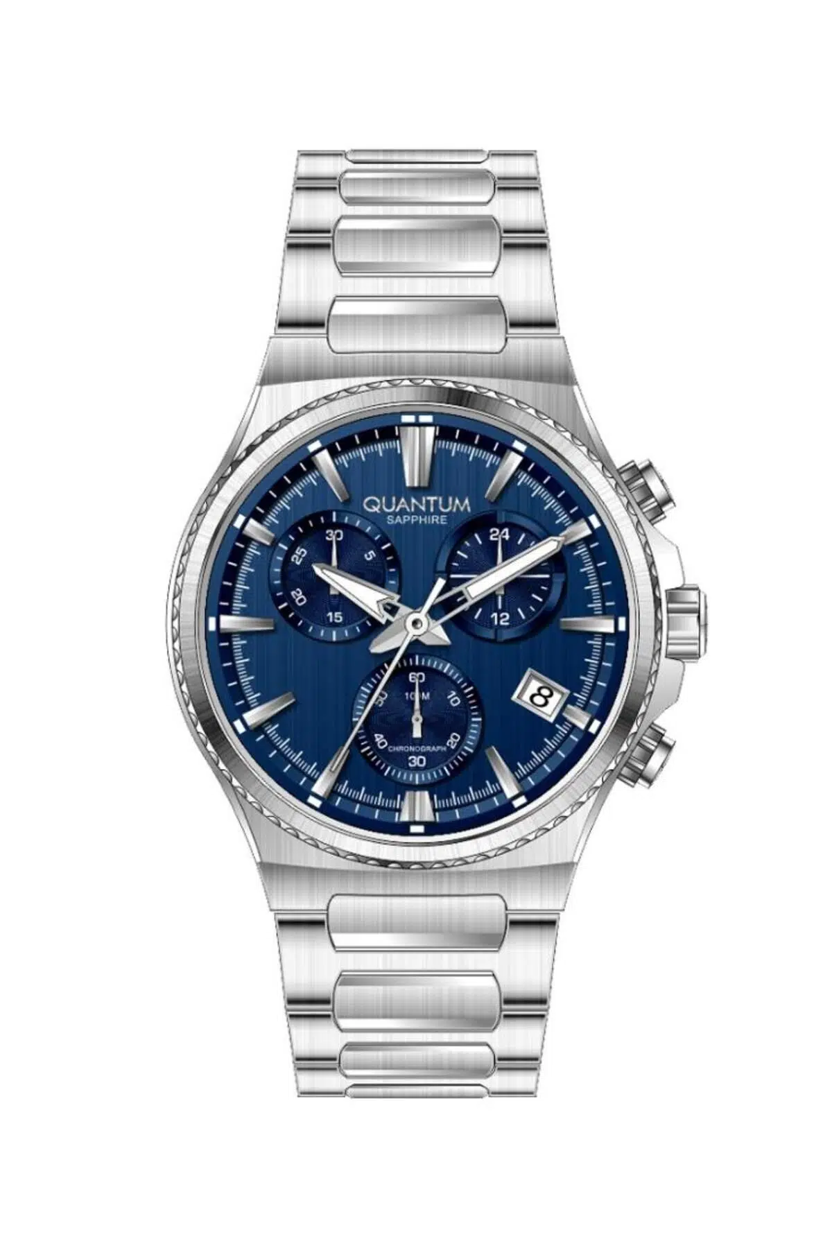 PWG1195.390 Safir Camlı Çelik Kordon Çelik Kasa 10 ATM Suya Dayanıklı Metalik Renk Erkek Kol