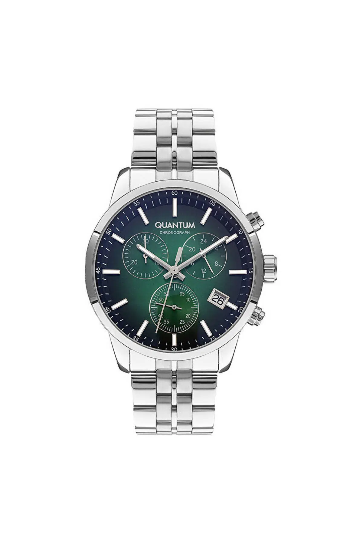 QUANTUM PWG1008BS.370 Quartz Çelik Gri Yeşil Kadran Safir 45 mm Erkek Kol Saati