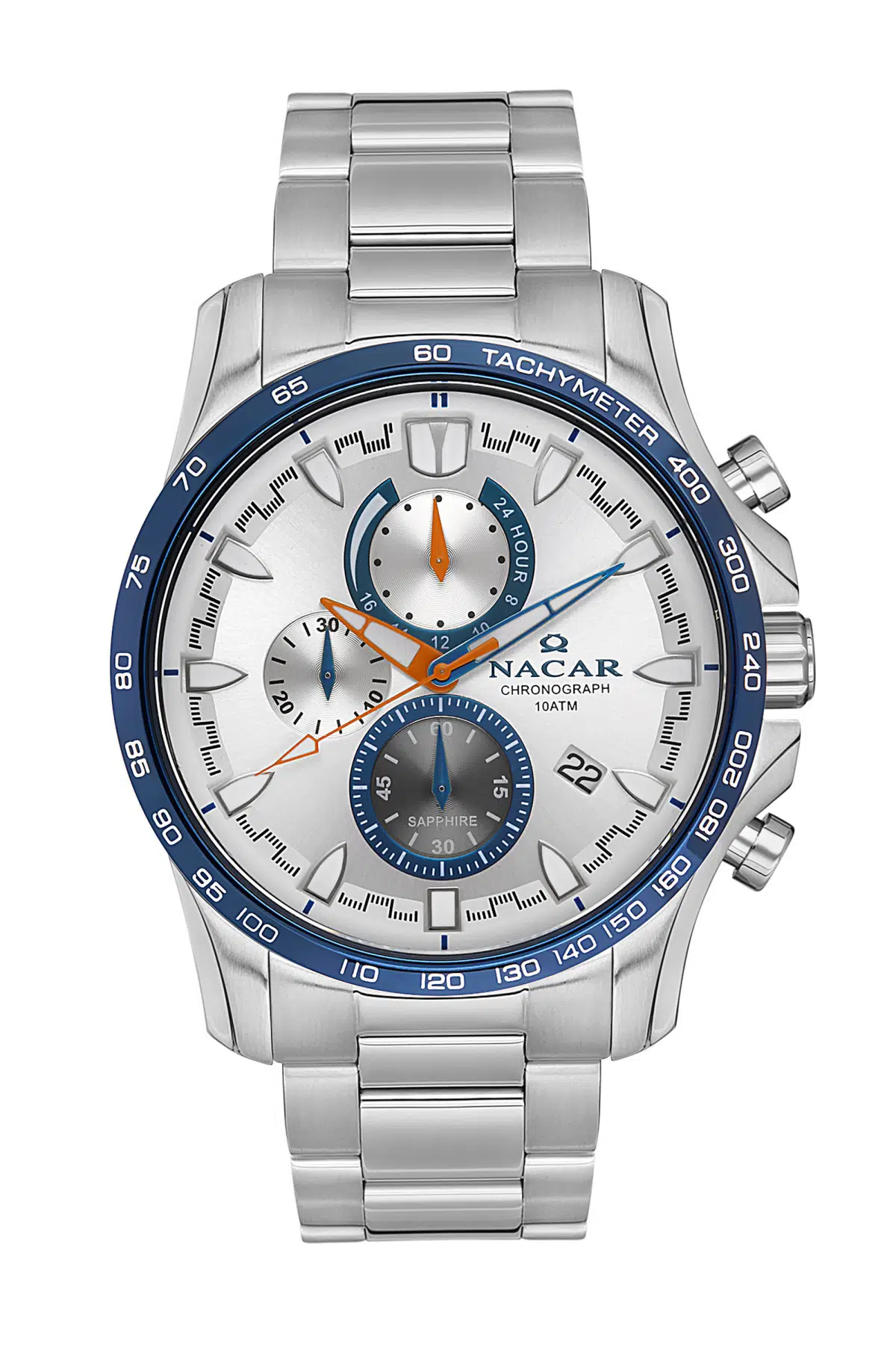 SAFİR CAM SPOR GÜMÜŞ ERKEK KOL SAATİ NC08-290023-ASM